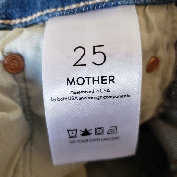 Mother jeans high waisted rider ankle fray "party like a pirate" size 25 - Picture 13 of 15